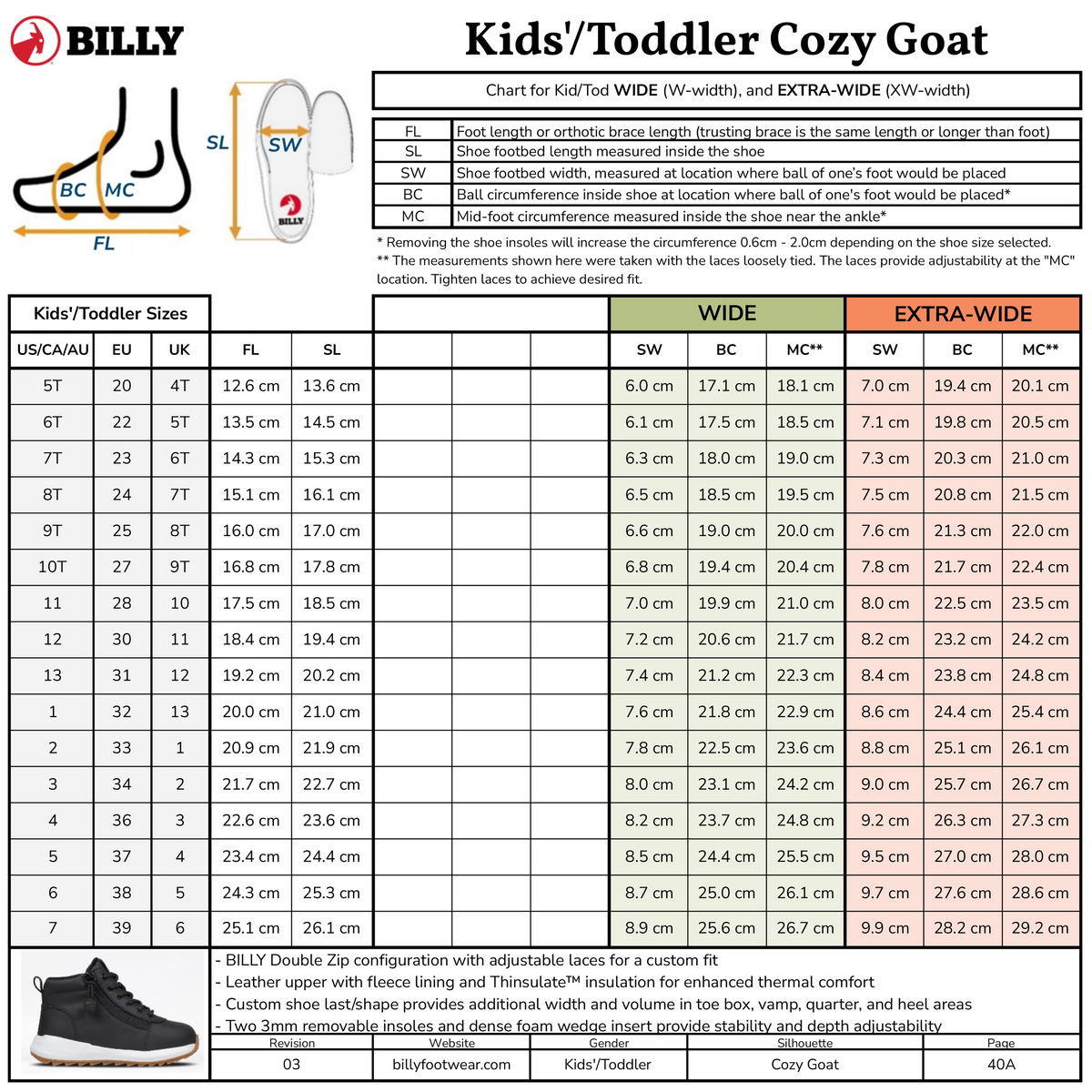 Black Leather BILLY Cozy Goat