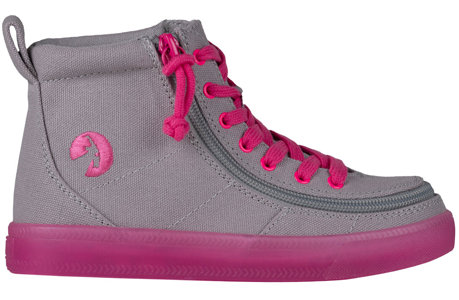 Grey/Pink BILLY Classic Lace High Tops