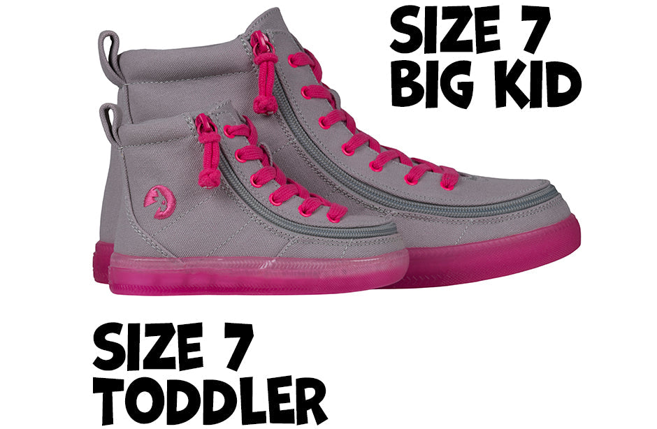 Grey/Pink BILLY Classic Lace High Tops