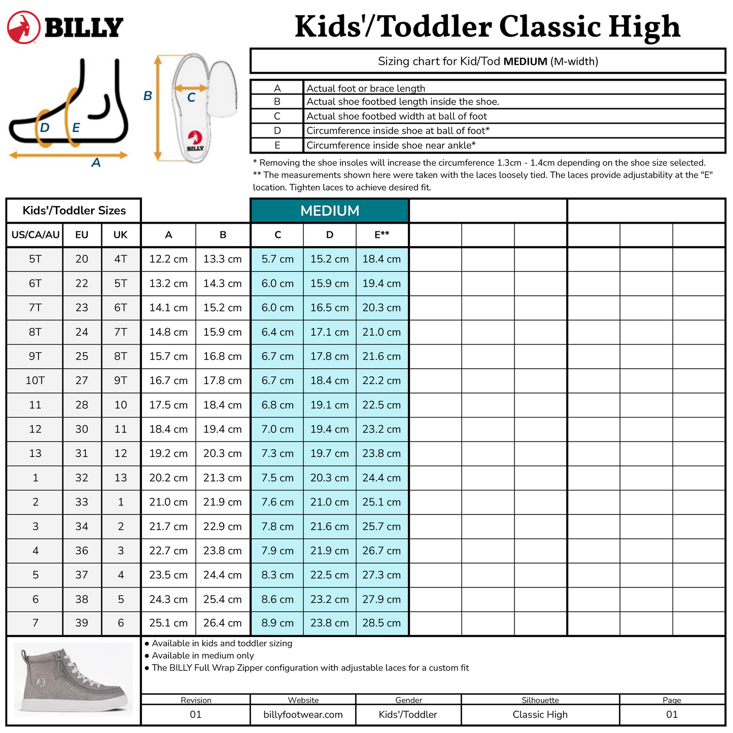 Silver Butterfly BILLY Classic Lace High