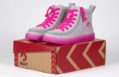 Grau/Rosa BILLY Klassische High-Tops aus Spitze