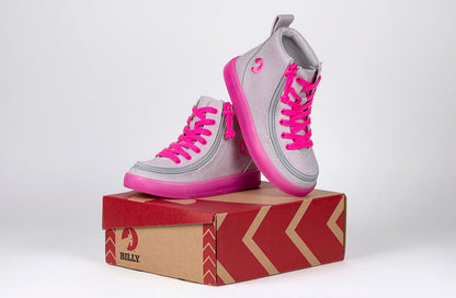 Grau/Rosa BILLY Klassische High-Tops aus Spitze