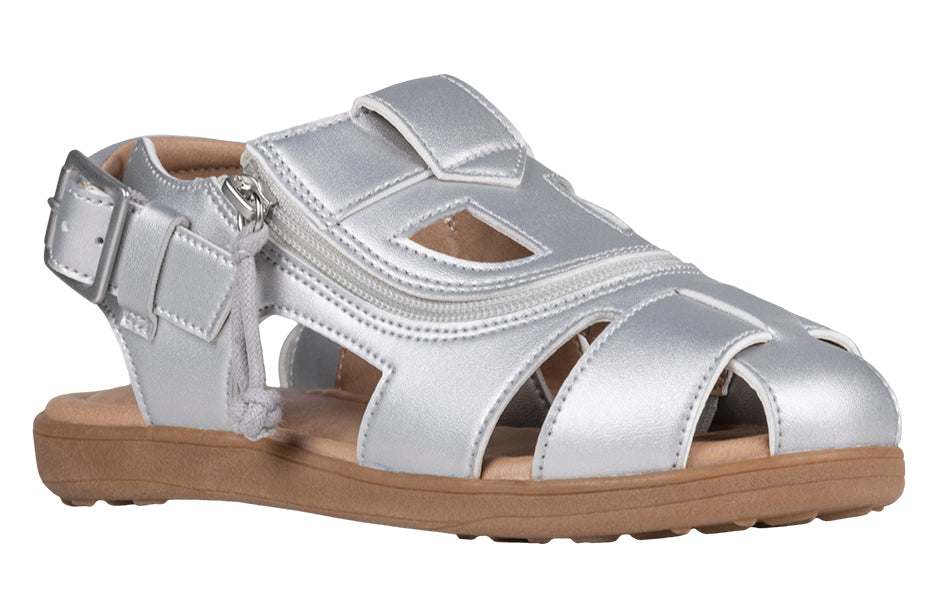 Silberne BILLY-Sandalen