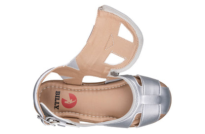 Silberne BILLY-Sandalen