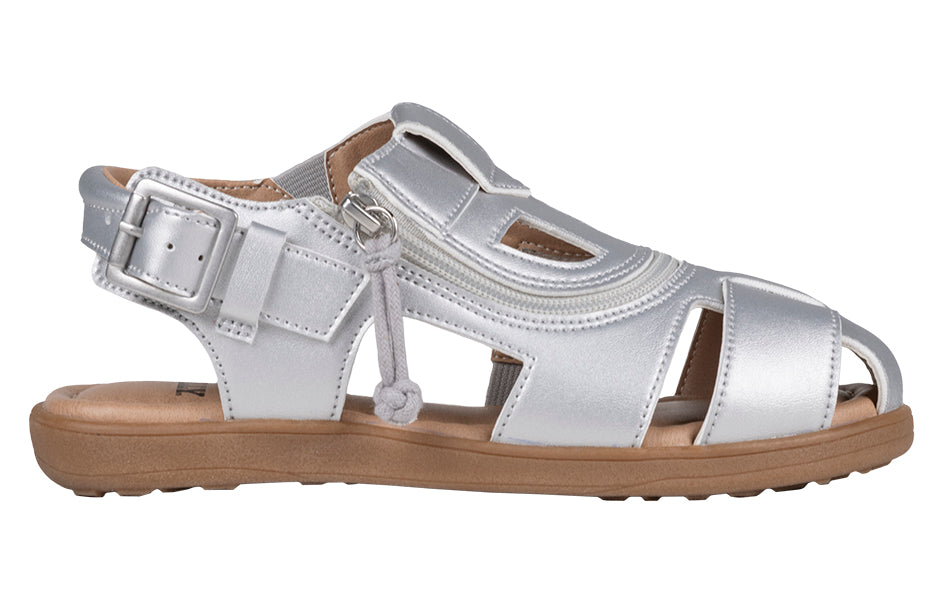 Silberne BILLY-Sandalen