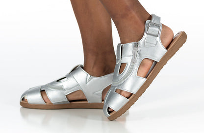 Silberne BILLY-Sandalen