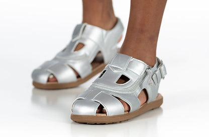 Silberne BILLY-Sandalen