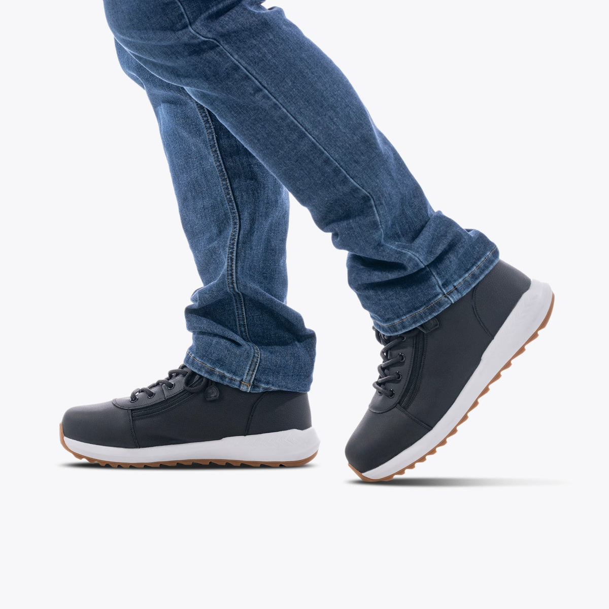 Men's Black Leather BILLY Cozy Goat