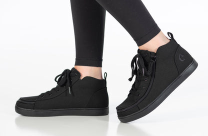 Damen Schwarz to the Floor BILLY Sneaker Lace Mid Tops