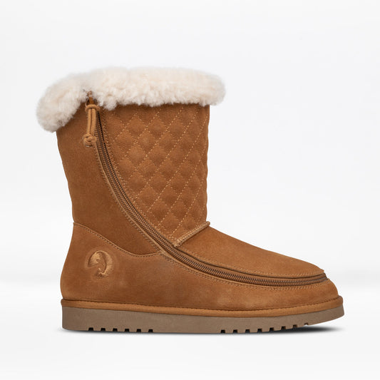 Women's Chestnut Suede BILLY Cozy Quilt Luxe